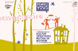 Das Bild zeigt das Plakat des Rendezvous mit dem Quartier