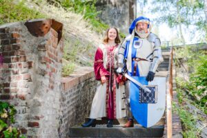 Mittelalterfest 700 Jahre Bochum: Paar in Kostümen