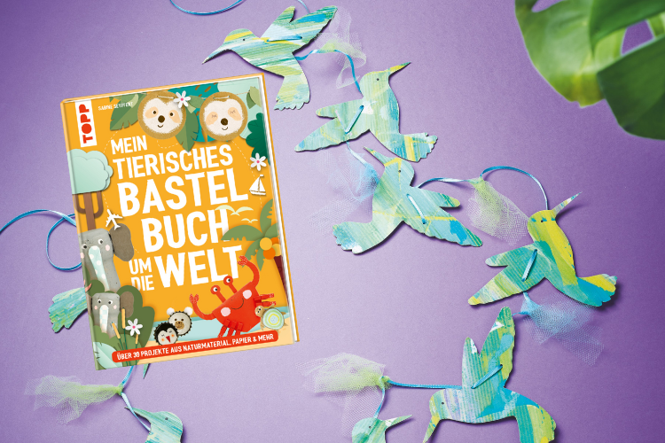 Basteltipp für Kinder Kolibri Girlande